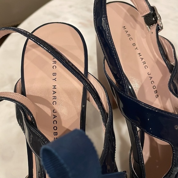 Marc by Marc Jacobs Blue Patent Leather Sandals - Picture 6 of 11